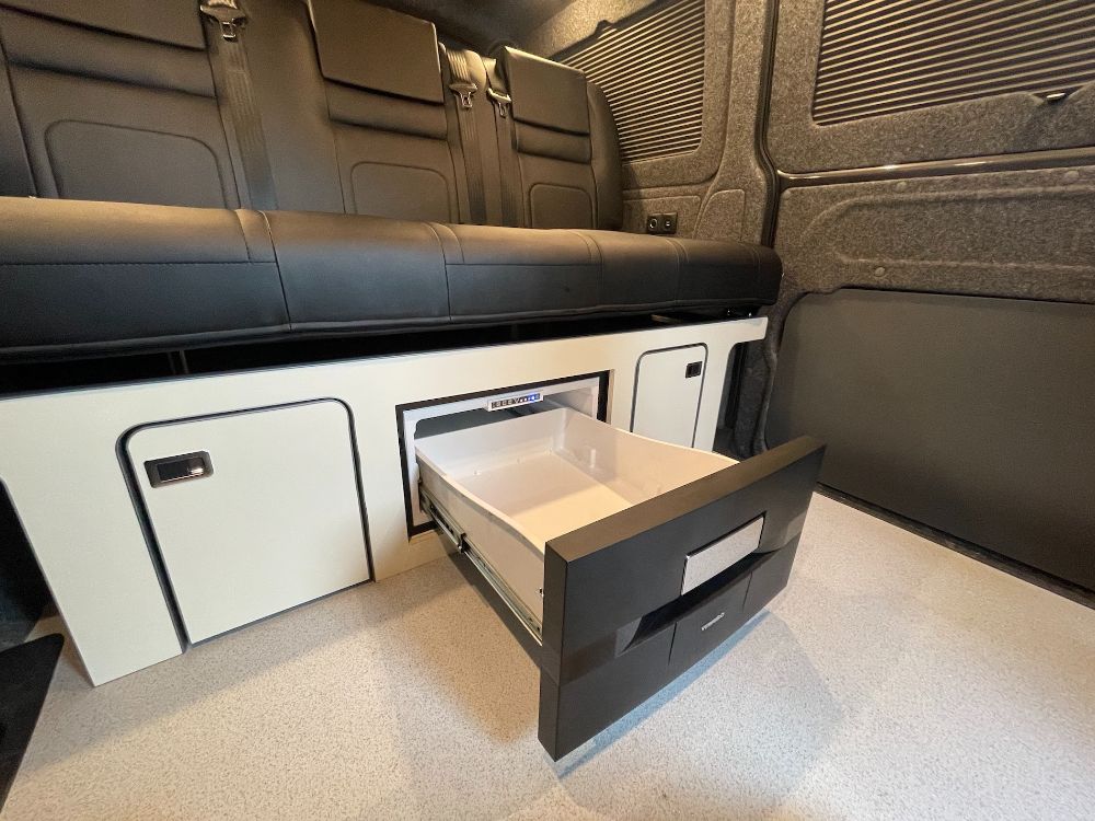 Open drawer under vw seats